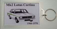 Mk2 Cortina Keyring With Lotus Cortina Design