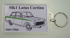 Mk1 Cortina Keyring With Mk1 Lotus Cortina Design