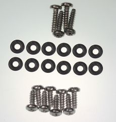 Mk2 Cortina Rear Light Lens Screws in Stainless with Ruber Washer