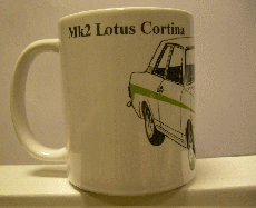 Mk2 Cortina 11oz Coffee Cup with Lotus Cortina Design